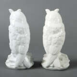 2 Figuren ''Eule auf Buch'' Nymphenburg, 1912-75, … - photo 2