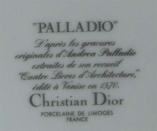 Serviceteile ''Palladio'' Christian Dior für Limog… - photo 2