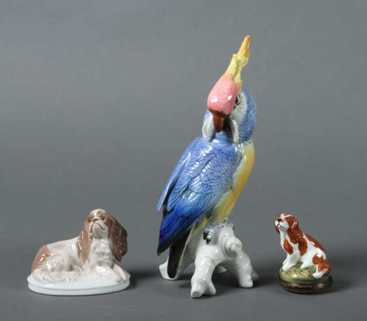 3 variierende Tierfiguren 1x Karl Ens, Volkstedt, … - photo 1