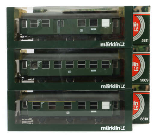 3 Personenwagen Märklin, Spur 1, Nr. 5809 Umbauwag… - Foto 1