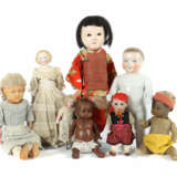 Konvolut Puppen 1 x Biedermeier-Puppe mit modellie… - Foto 1