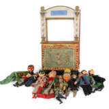 Kleines Kasperletheater bez. Guignol, Holz, lithog… - Foto 1