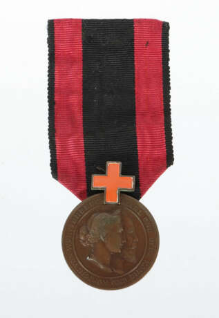 Karl-Olga-Medaille in Bronze, mit emailliertem Kre… - фото 1