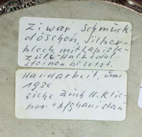 4 Ziwar Schmuckdöschen Afghanistan 1920/30, Silber… - Foto 2