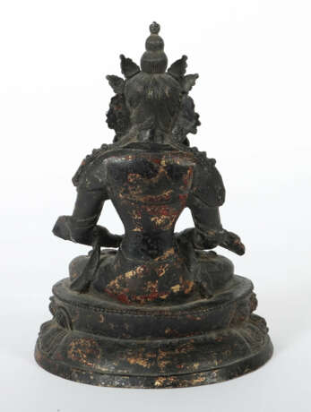 Buddha China, 1. Hälfte 20. Jh., Bronze, geschwärz… - Foto 2