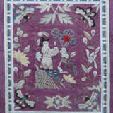 Drei Seidenstickereien China, 19./20. Jh., figürli… - photo 3