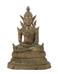 Buddha Thailand, 1. Hälfte 20. Jh., Metallguss, br…