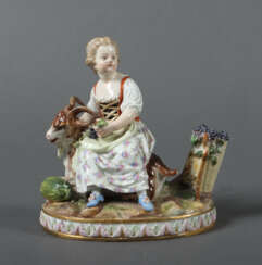 ''Mädchen mit Ziegenbock'' Meissen, 1850-1924, Por…