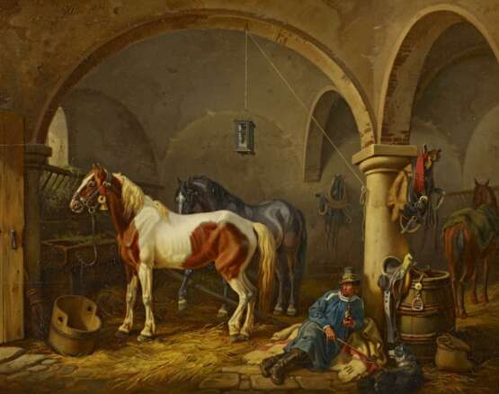 Klein, Johann Adam. Im Pferdestall. - Foto 1