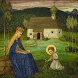 Schiestl, Matthäus. Maria mit dem Jesuskind an der Kapelle. - фото 1