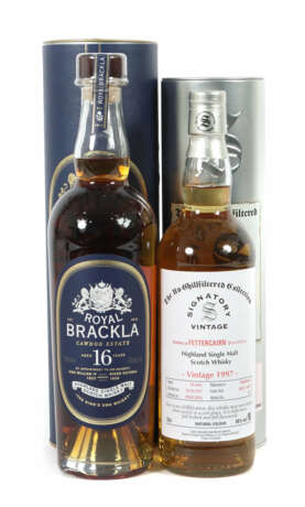 2 Single Malt Scotch Whiskys 1x Royal Brackla, Hig… - фото 1