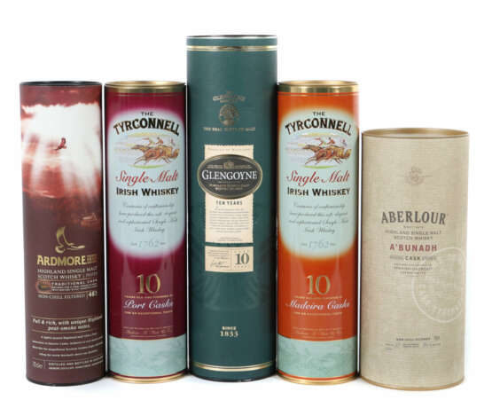 5 Whisky-Flaschen 1x Glengoyne, Highland Single Ma… - photo 1