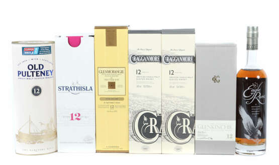 7 Flaschen Scotch Whisky 1x Glenmorangie, Highland… - Foto 1