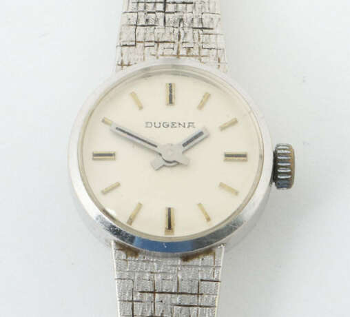 Damenarmbanduhr modern, Dugena, Weißgold 585, punz… - photo 1