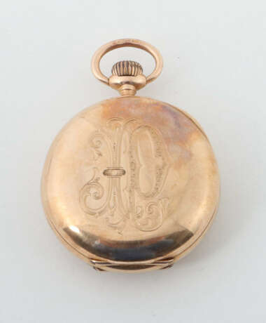 Damentaschenuhr um 1900, Rotgold 585, punziert, St… - Foto 2