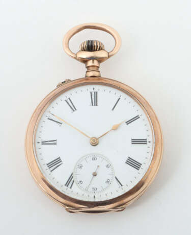 Herrentaschenuhr um 1900, Rotgold 585, Staubdeckel… - photo 1