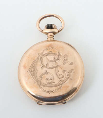 Herrentaschenuhr um 1900, Rotgold 585, Staubdeckel… - photo 2
