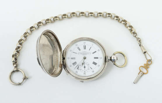 Herrentaschenuhr Um 1900, Savonette, Silber 875/84… - Foto 1