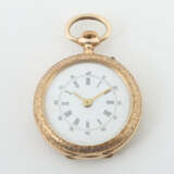 Taschenuhr Gelbgold 585, 1 Deckel Gold, mit Emaill… - Foto 1