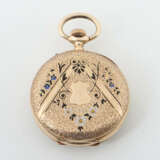 Taschenuhr Gelbgold 585, 1 Deckel Gold, mit Emaill… - Foto 2