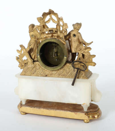Figurenpendule mit Schäferin und Landmann Frankrei… - photo 3