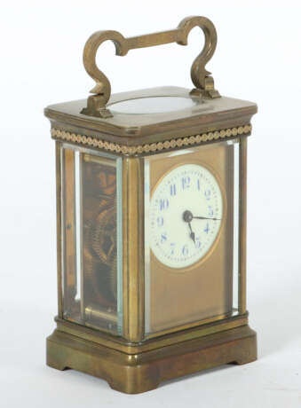 Reiseuhr Frankreich, um 1900, Emaillezifferblatt m… - photo 2