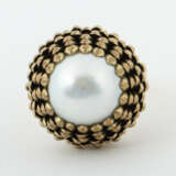 Ring mit Perle 20. Jh., Cocktailring, GG 585 Ring,… - photo 1