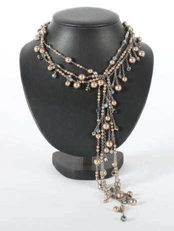 Collier um 2010, Daniel Swarovski, Metall, mehrgli… - фото 1