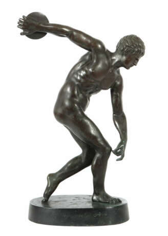 Bildhauer des 19./20. Jh. ''Diskuswerfer'', Bronze… - photo 1
