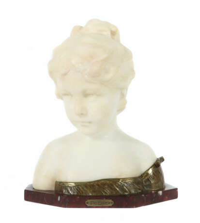 Bildhauer des 19./20. Jh. ''Poeme'', Alabaster/Mes… - Foto 1