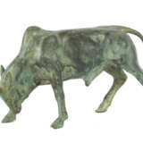 Bildhauer des 20. Jh. ''Stier'', Bronze, grün pati… - Foto 1