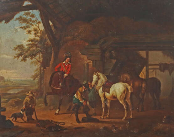 Maler/Kopist des 19. Jh. ''Der Aufbruch'', mehrfig… - photo 1