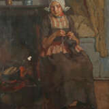 Maler des 19./20. Jh. ''Holländerin beim Stricken'… - photo 1