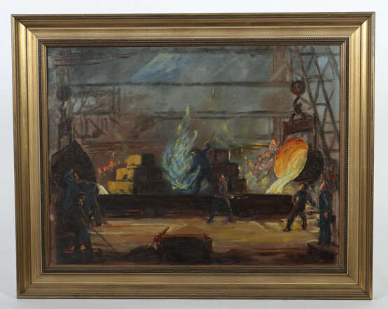 Maler des 20. Jh. ''Gießerei in der Maschinenfabri… - photo 2