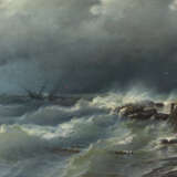 SUDKOVSKY, RUFIN (1850-1885) Storm near Odessa , signed and dated 1881. - Foto 1