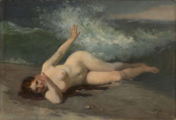 ZHURAVLEV, FIRS (1836-1901) A Bather , signed.