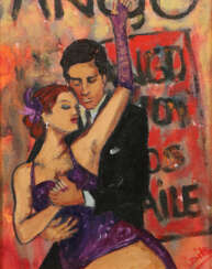 Maler des 20./21. Jh. ''Tango-Paar'', ein Tanzpaar…