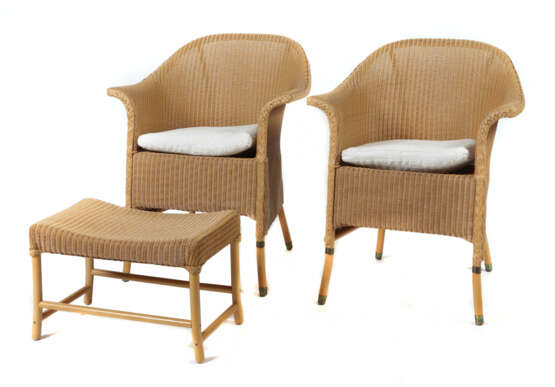 2 Loom Chairs mit Ottomane ''Dinner 2'' Ausführung… - photo 1