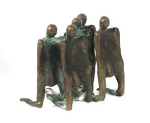 Bildhauer des 20. Jh. ''Kniende Personen'', Bronze…