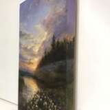 «Ностальгия». Миниатюрный пейзаж маслом. Toile sur le sous-châssis Peintures d'art multicouches Impressionnisme Paysage d'été Kirghizistan 2025 - photo 2