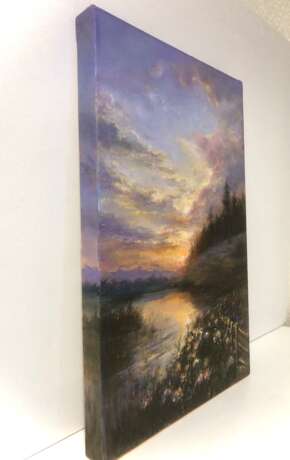 «Ностальгия». Миниатюрный пейзаж маслом. Toile sur le sous-châssis Peintures d'art multicouches Impressionnisme Paysage d'été Kirghizistan 2025 - photo 3