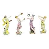 Groupe en porcelaine Allegorie de l Art Hand Painted 20th century - Foto 4