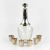 Un ensemble de verres avec une carafe. 1900 Argent At the turn of 19th -20th century - photo 1