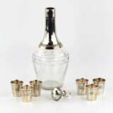 Un ensemble de verres avec une carafe. 1900 Argent At the turn of 19th -20th century - photo 2