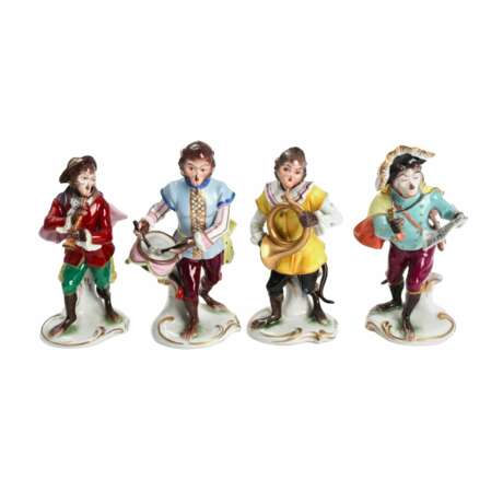 Porcelain group Monkey Orchestra. Porcelain Rococo 20th century - photo 4