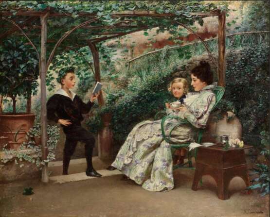 Peinture Recital K.Stepanov (1854&mdash;1910) oil on panel 19th century - photo 5
