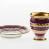 French porcelain teacup and saucer. Gilding Eclecticism At the turn of 19th -20th century - photo 3