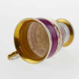 French porcelain teacup and saucer. Gilding Eclecticism At the turn of 19th -20th century - photo 4