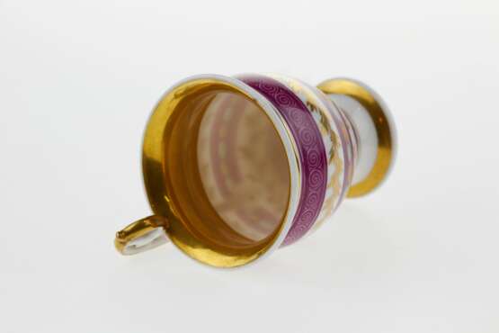 French porcelain teacup and saucer. Gilding Eclecticism At the turn of 19th -20th century - photo 4