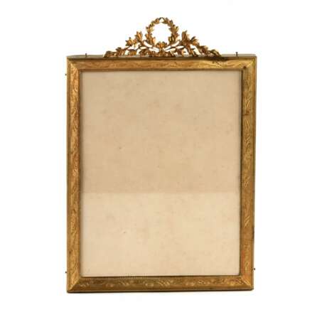 Brass gold-plated photo frame. Gold plated brass Eclecticism At the turn of 19th -20th century - photo 1